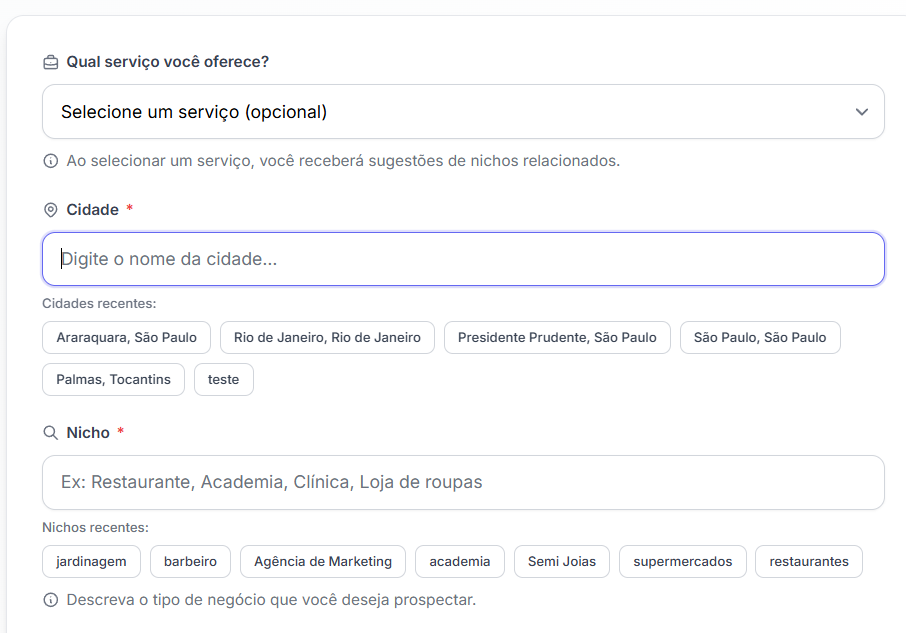 Escolha QUALQUER cidade do Brasil